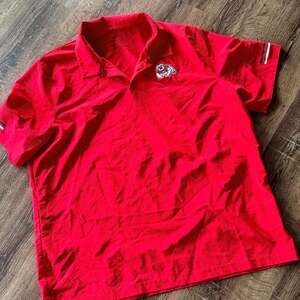 Nike Dri-FIT Fresno Bulldogs Polo Shirt, Red Mascot Logo, Size XXL